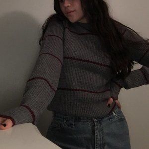 Striped pull over sweater